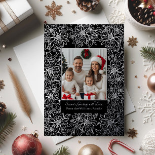 Folie Kerst Kaart Sjabloon Foto's Punt