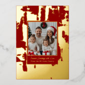 Folie Kerst Kaarten Sjabloon 2 Foto Abstract Rood (Voorkant)