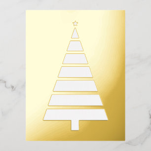Folie kerstboom, eenvoudig ontwerp feestdagen briefkaart