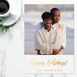 Folie kerstKaart Sjabloon | Happy Holiday