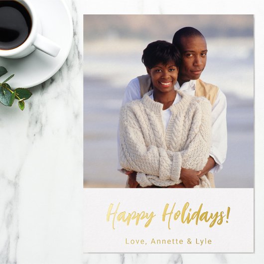 Folie kerstKaart Sjabloon | Happy Holiday