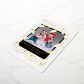 Folie kerstverlichting fotokaart folie feestdagenkaart (Gedraaid)