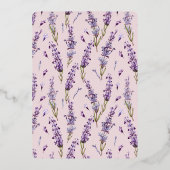 Folie Lavender Wedding Uitnodiging (Achterkant)