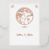 Folie Line Couple Wedding Invitation Uitnodiging (Voorkant)