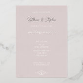 Folie Line Couple Wedding Invitation Uitnodiging (Achterkant)