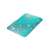 Folie Mint Turquoise Achtergrond Badmat (Gekanteld)