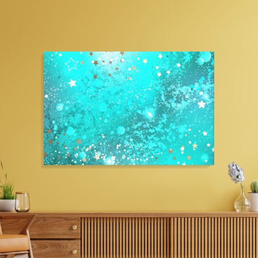 Folie Mint Turquoise Achtergrond Canvas Afdruk (Insitu (Woonkamer))