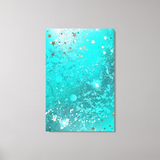 Folie Mint Turquoise Achtergrond Canvas Afdruk (Voorkant)
