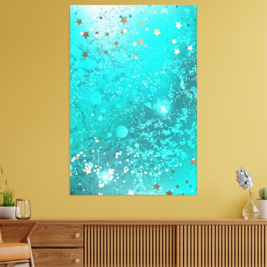 Folie Mint Turquoise Achtergrond Canvas Afdruk (Insitu (Woonkamer))