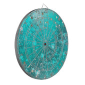 Folie Mint Turquoise Achtergrond Dartbord (Voorkant Links)