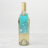 Folie Mint Turquoise Achtergrond Flessenhanger (Op fles)