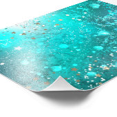 Folie Mint Turquoise Achtergrond Foto Afdruk (Hoek)