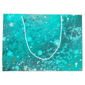 Folie Mint Turquoise Achtergrond Groot Cadeauzakje (Achterkant)