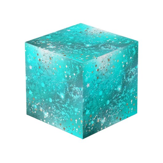 Folie Mint Turquoise Achtergrond Kubus (Voorkant hoekig)