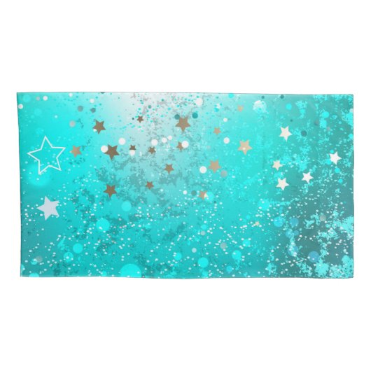 Folie Mint Turquoise Achtergrond Kussensloop (Achterkant-Rechts)