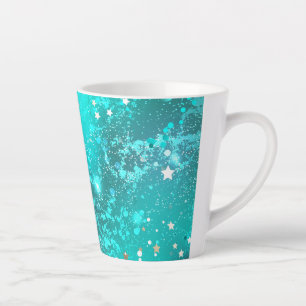 Folie Mint Turquoise Achtergrond Latte Mok
