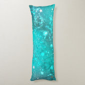 Folie Mint Turquoise Achtergrond Lichaamskussen (Achterkant (Verticaal))