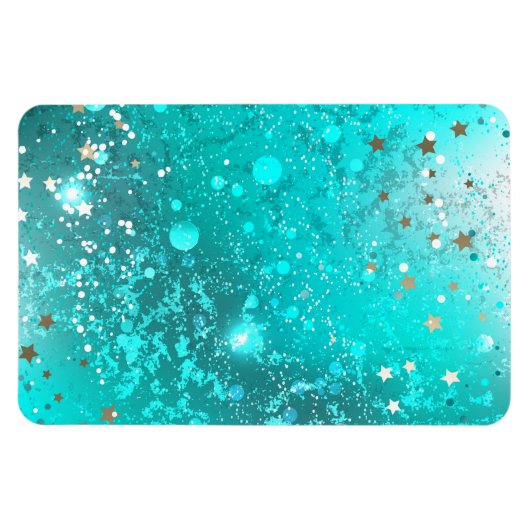Folie Mint Turquoise Achtergrond Magneet (Horizontaal)