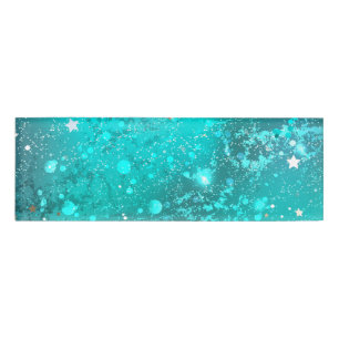 Folie Mint Turquoise Achtergrond Naambadge