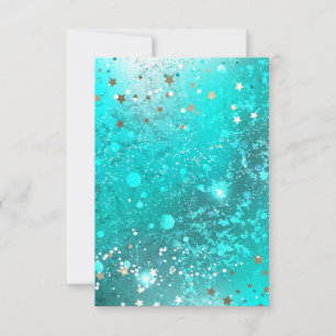 Folie Mint Turquoise Achtergrond Notitiekaartje