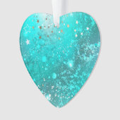Folie Mint Turquoise Achtergrond Ornament (voorkant)