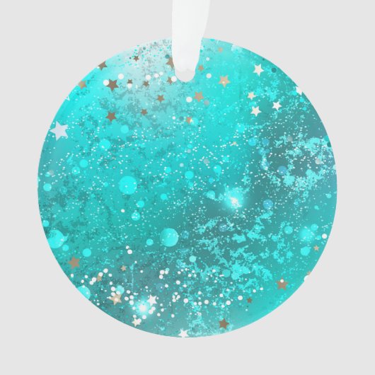 Folie Mint Turquoise Achtergrond Ornament (voorkant)