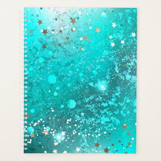 Folie Mint Turquoise Achtergrond Planner (Voorkant)