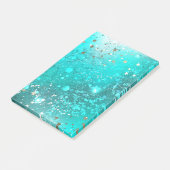 Folie Mint Turquoise Achtergrond Post-it® Notes (Schuin)