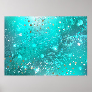 Folie Mint Turquoise Achtergrond Poster