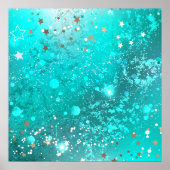 Folie Mint Turquoise Achtergrond Poster (Voorkant)