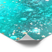 Folie Mint Turquoise Achtergrond Poster (Hoek)