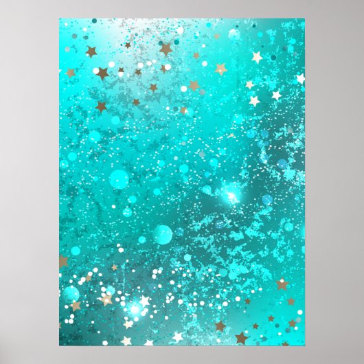 Folie Mint Turquoise Achtergrond Poster (Voorkant)