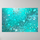 Folie Mint Turquoise Achtergrond Poster (Voorkant)