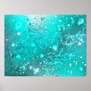 Folie Mint Turquoise Achtergrond Poster