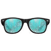 Folie Mint Turquoise Achtergrond Retro Zonnebril (Voorkant)