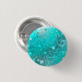 Folie Mint Turquoise Achtergrond Ronde Button 3,2 Cm (Voorkant /achterkant)