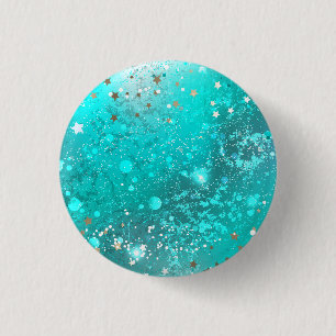 Folie Mint Turquoise Achtergrond Ronde Button 3,2 Cm