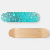 Folie Mint Turquoise Achtergrond Skateboard (Horizontaal)
