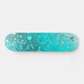Folie Mint Turquoise Achtergrond Skateboard (Horizontaal)