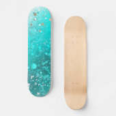 Folie Mint Turquoise Achtergrond Skateboard (Voorkant)