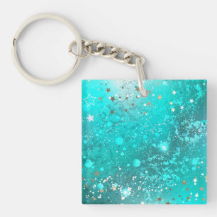 Folie Mint Turquoise Achtergrond Sleutelhanger