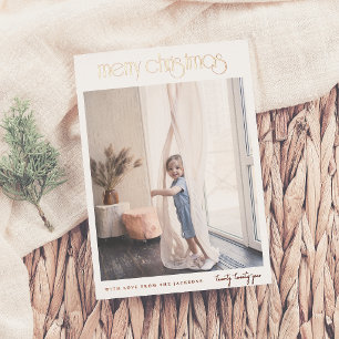 Folie Modern Deco Merry Kerstfeestdag Foto Folie Feestdagenkaart
