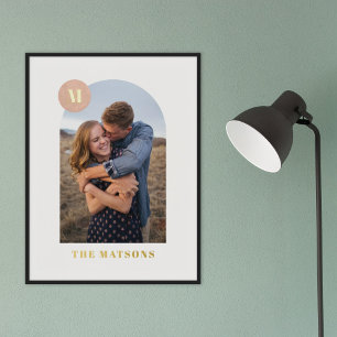 Folie Moderne monogram Lijst Fotofoto's afdrukken Folie Afdrukken