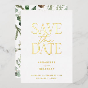 folie niet-foto-elegant botanisch behalve de datum uitnodiging