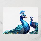 Folie Pauwveren Flora Trouw Uitnodiging (Achterkant)