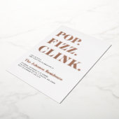 Folie Pop Fizz Clink Nieuwjaar Uitnodiging (Gedraaid)