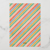 Folie Retro Rainbow Kind Birthday Uitnodiging (Achterkant)