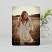 Folie RN Asclepius Afstuderen Fotoaankondiging Folie Uitnodiging (Staand Voorkant)