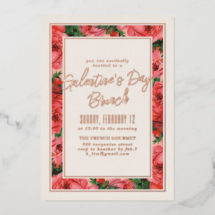 Folie Roos Lijst Galentine's Day Invitation - Ivor Folie Uitnodiging