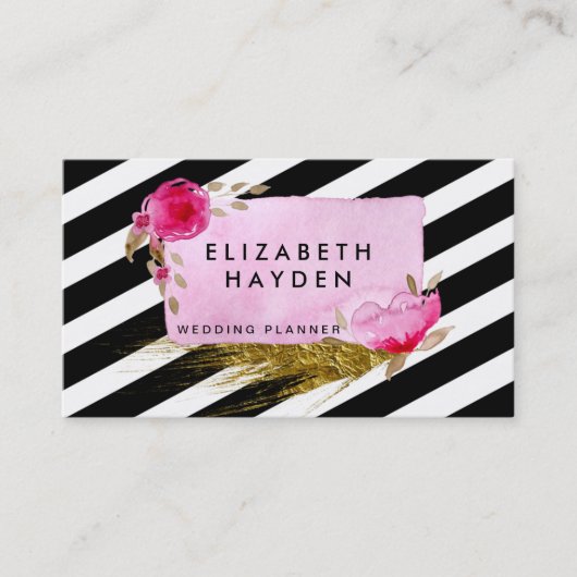 Folie roze goud Florence visitekaartje (Voorkant)